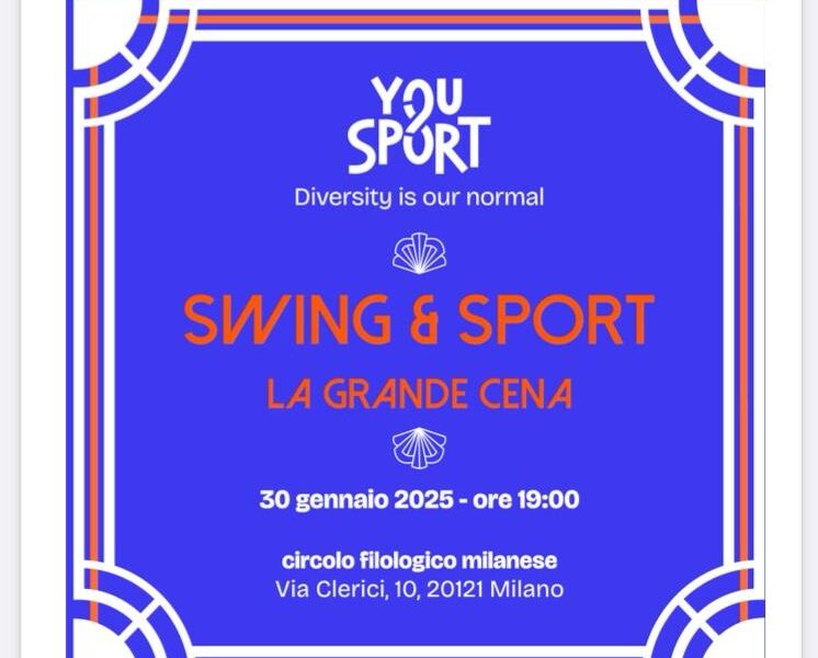 Swing e Sport: unisciti a noi per una serata indimenticabile di gusto, solidarietà e divertimento!